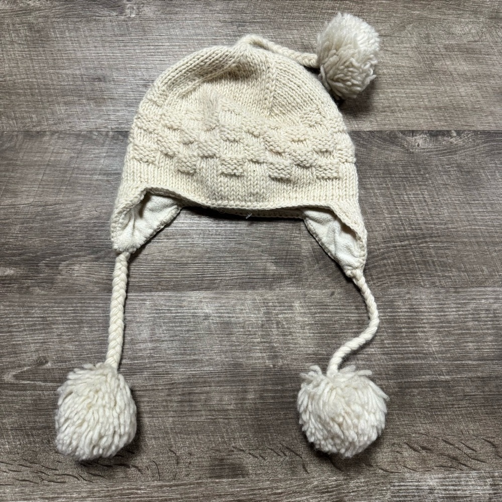 Wind Horse Vintage Pom Pom Winter Hat